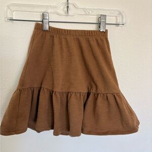 Brown Ruffled kids Skirt